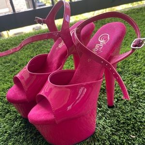 All Pink pleaser! Worn once! No mark or sign of wear. 7 inch in size 6